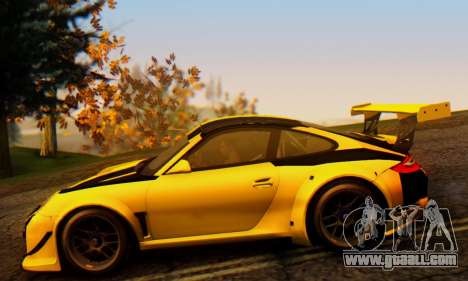 Porsche 911 GT3 R 2009 Black Yellow for GTA San Andreas