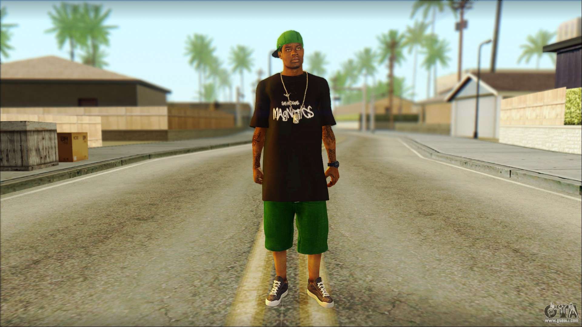 New Grove Street Family Skin v3 for GTA San Andreas