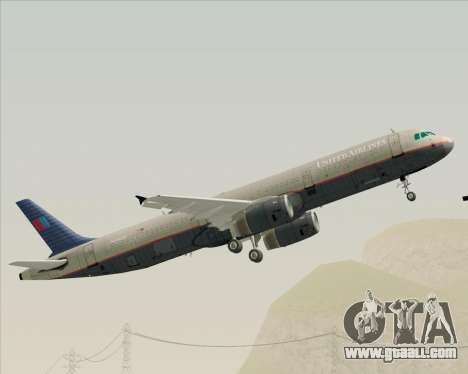Airbus A321-200 United Airlines for GTA San Andreas