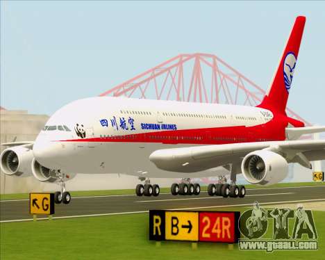 Airbus A380-800 Sichuan Airlines for GTA San Andreas