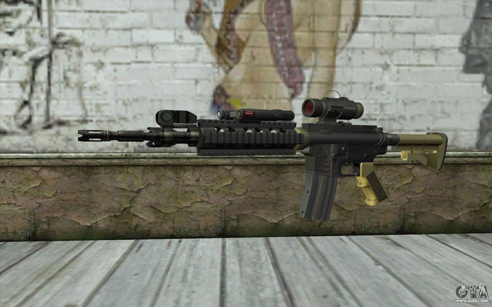 M4 MGS Aimpoint v2 for GTA San Andreas