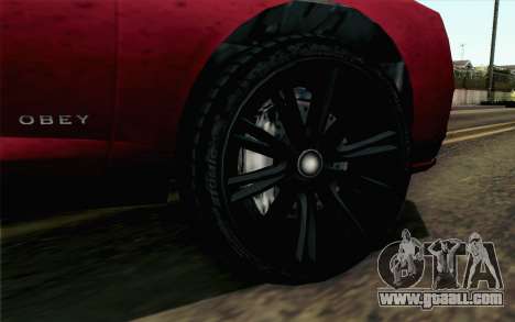 GTA 5 Obey Tailgater v2 SA Style for GTA San Andreas