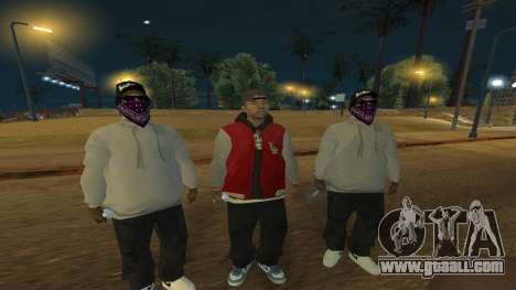 Ballas Skin Pack for GTA San Andreas