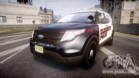 Ford Explorer 2011 Elizabeth Police [ELS] for GTA 4