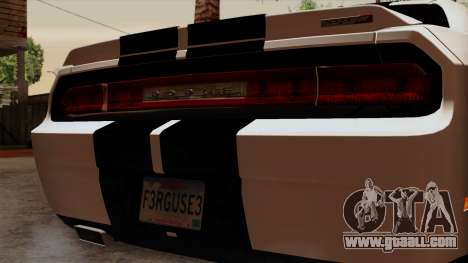 Dodge Challenger SRT8 392 2012 Stock Version 1.0 for GTA San Andreas