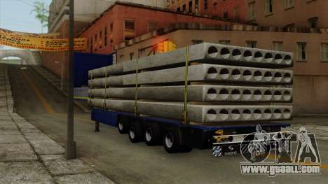 Flatbed3 Yellow for GTA San Andreas