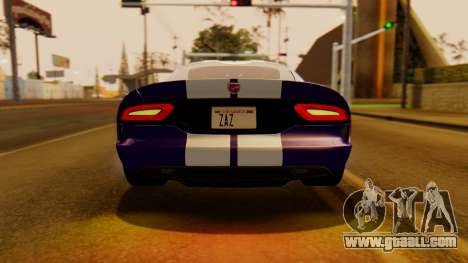 Dodge Viper SRT GTS 2013 IVF (HQ PJ) HQ Dirt for GTA San Andreas