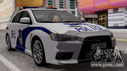 Mitsubishi Lancer Evo X Chinese Police for GTA San Andreas
