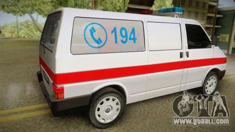 Volkswagen T4 Ambulance for GTA San Andreas