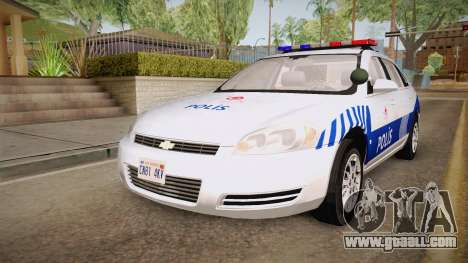Chevrolet Impala Turkish Police for GTA San Andreas