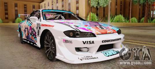 Nissan Silvia S15 Kurousagi Itasha for GTA San Andreas