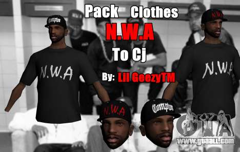 Pack Clothes N.W.A To Cj HD for GTA San Andreas