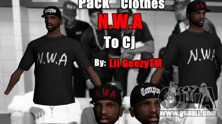 Pack Clothes N.W.A To Cj HD for GTA San Andreas