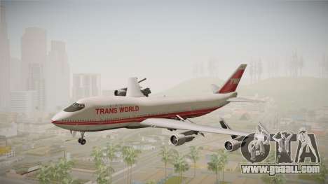 Boeing 747 TWA Solid Titles Livery for GTA San Andreas