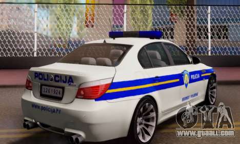 BMW M5 Croatian Police Car for GTA San Andreas