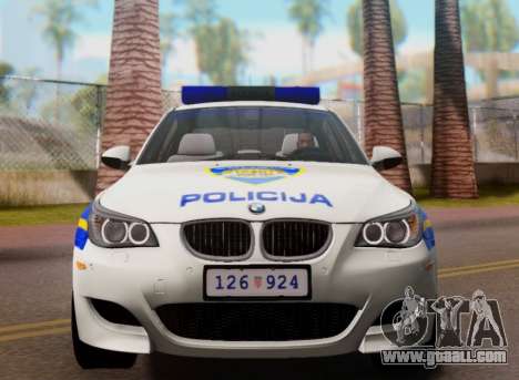 BMW M5 Croatian Police Car for GTA San Andreas