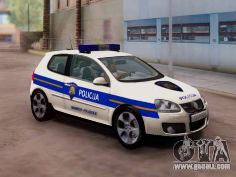Golf V Croatian Police Car for GTA San Andreas
