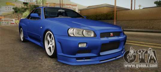 Nissan Skyline GT-R34 Tunable for GTA San Andreas