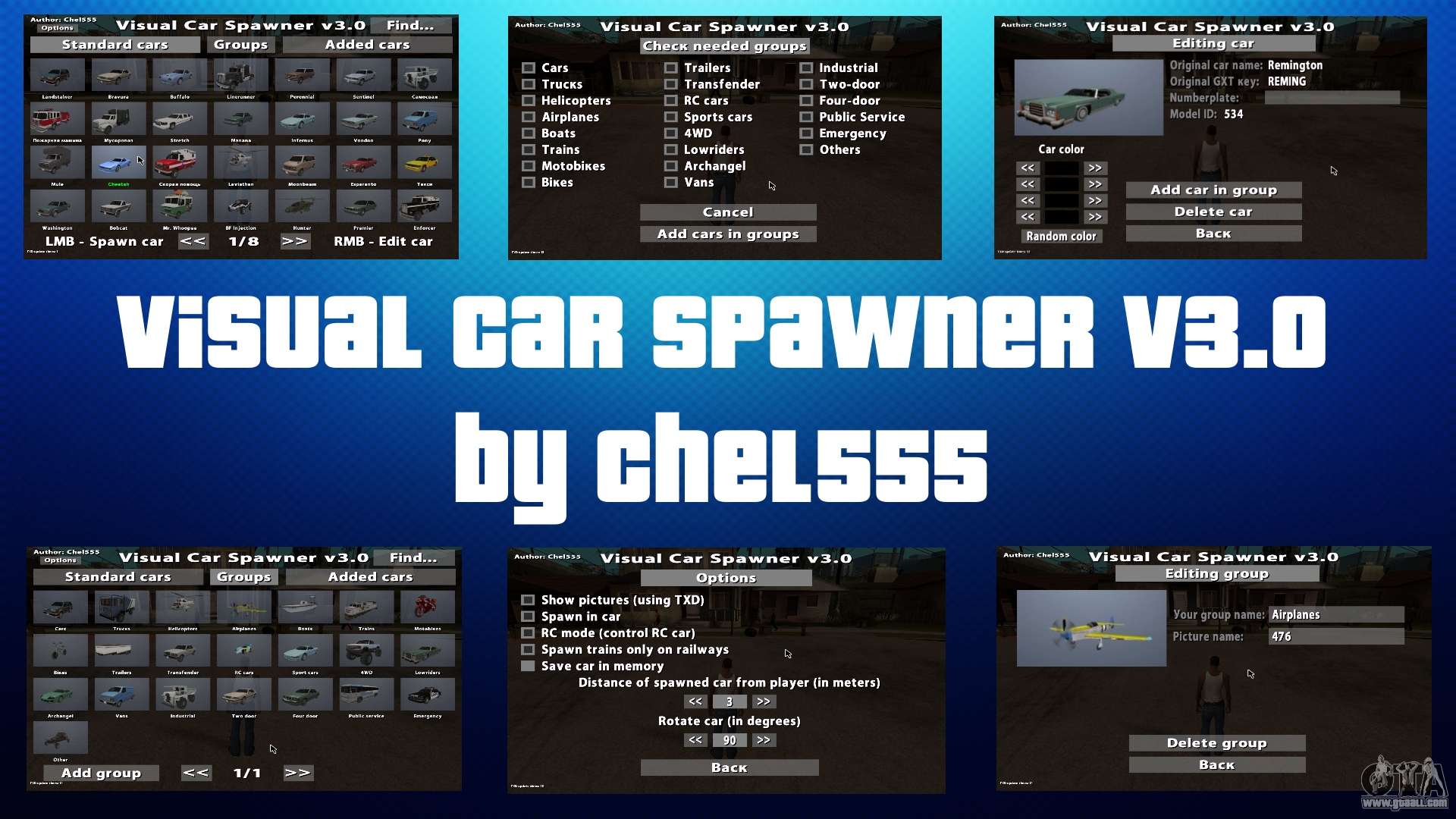 car spawner gta sa