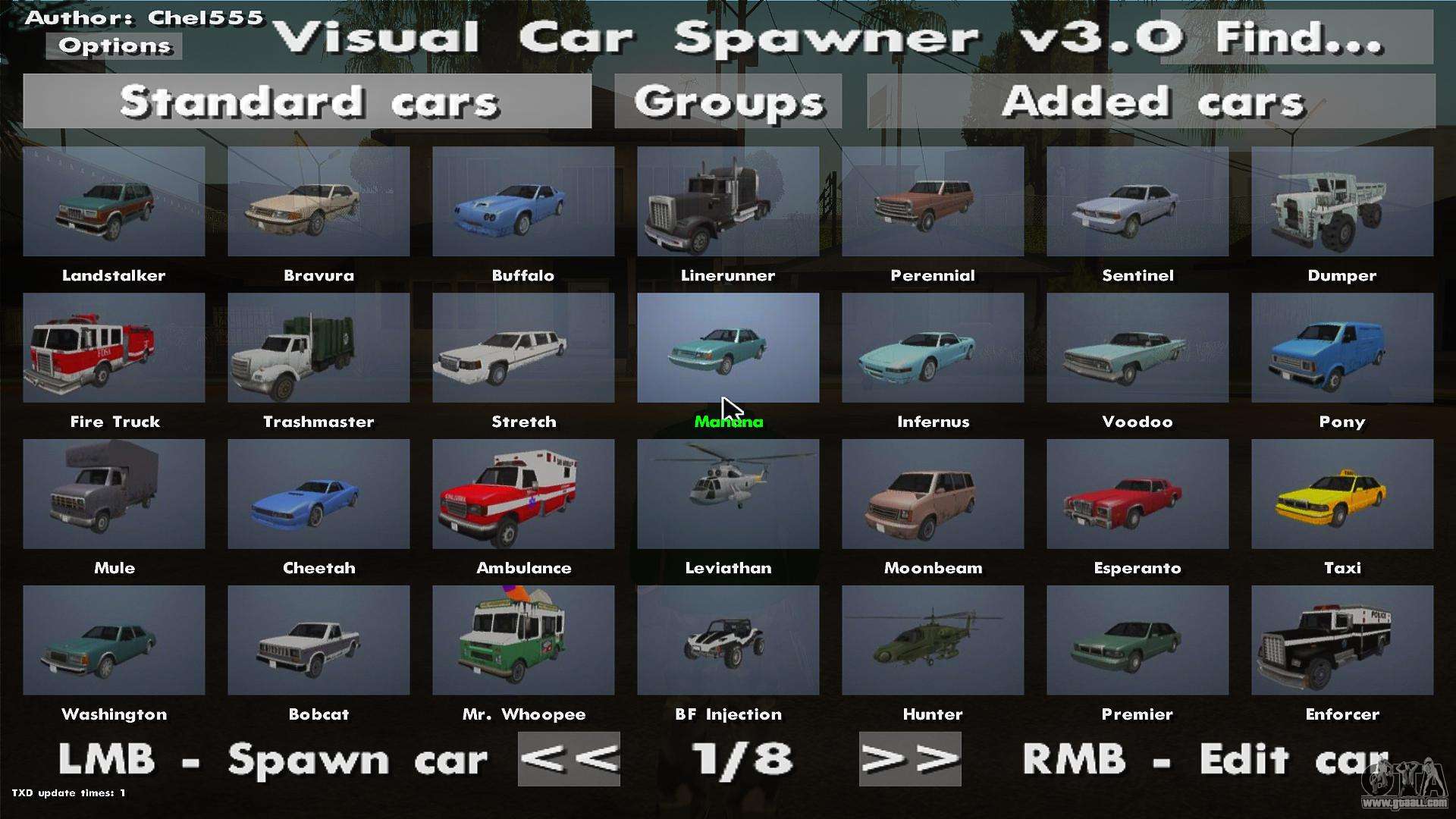 Visual Car Spawner V3 0 For Gta San Andreas