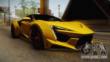 Asphalt 8 - Fenyr SuperSport W Motors for GTA San Andreas