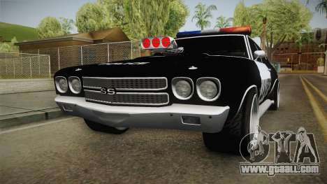 Chevrolet Chevelle SS Police LVPD 1970 v1 for GTA San Andreas