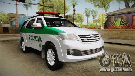 Toyota Fortuner Ponal Colombia for GTA San Andreas