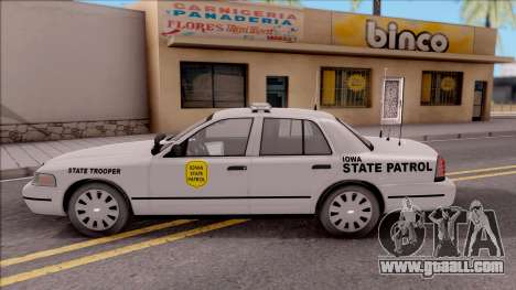 Ford Crown Victoria 2009 Iowa State Patrol for GTA San Andreas