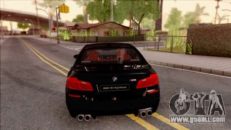 BMW M5 F10 Nighthawk for GTA San Andreas