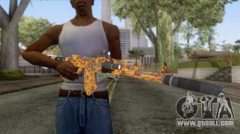 CoD: Black Ops II - AK-47 Lava Skin v2 for GTA San Andreas