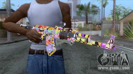 CoD: Black Ops II - AK-47 Graffiti Skin v1 for GTA San Andreas