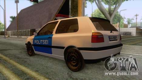 Volkswagen Golf Mk3 Estonian Police for GTA San Andreas