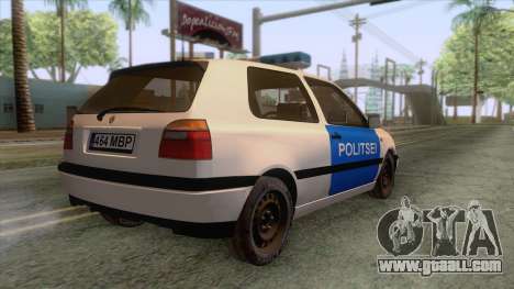 Volkswagen Golf Mk3 Estonian Police for GTA San Andreas
