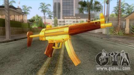 Gold MP5 for GTA San Andreas