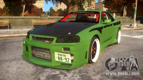 Fast And Furious Nissan Skyline R33 for GTA 4
