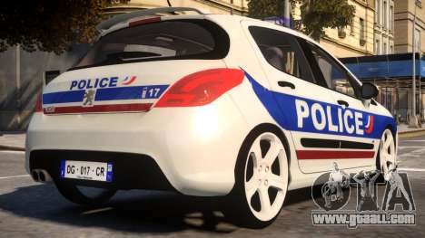 Peugeot 308 GTi Police Nationale for GTA 4