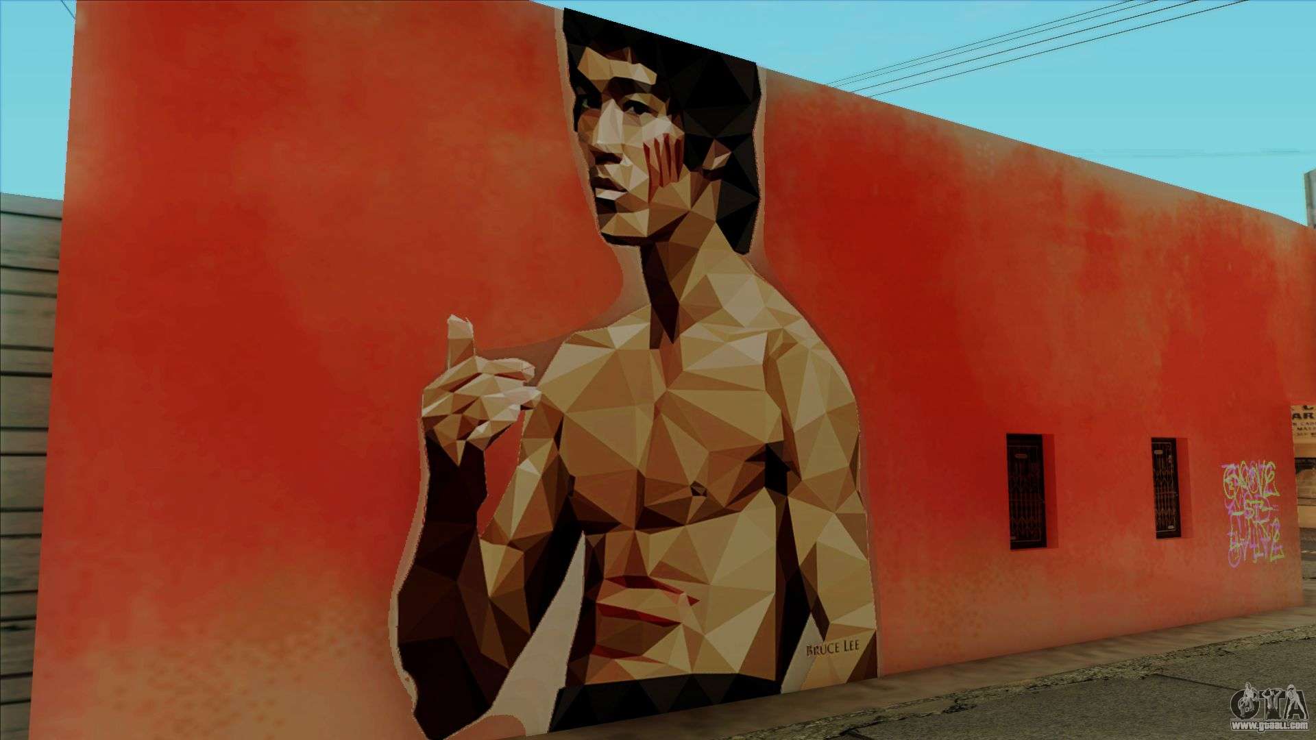 Bruce Lee Art Wall for GTA San Andreas