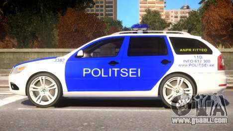 Estonian Police Skoda Octavia RS Combi 2010 for GTA 4