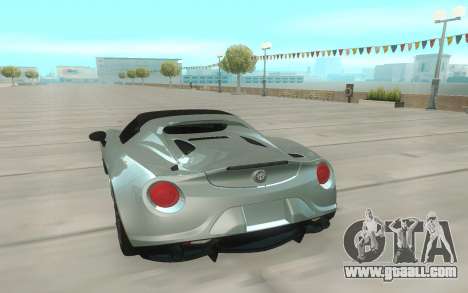 Alfa Romeo 4C 15 for GTA San Andreas