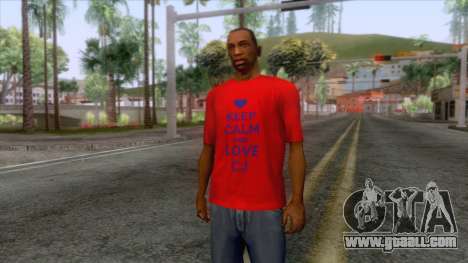 Keep Calm and Love CJ T-Shirt for GTA San Andreas