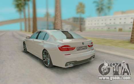 BMW 7-er G11 2015 for GTA San Andreas