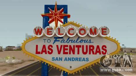 Welcome Las Venturas Sign Remastered Final for GTA San Andreas