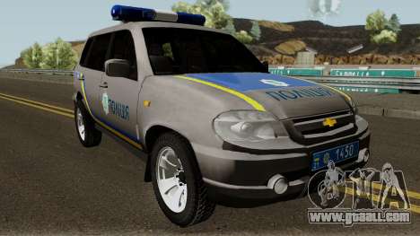 Chevrolet Niva GLC 2009 Ukraine Police Gray for GTA San Andreas