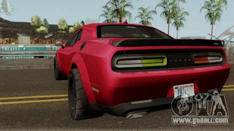 Dodge Challenger SRT Demon 2018 for GTA San Andreas