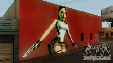 Tomb Raider I Lara Mural Mod for GTA San Andreas