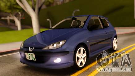 Peugeot 206 RC Blue Color for GTA San Andreas