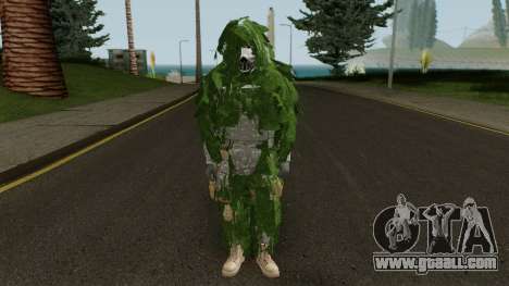 Skin Random 104 (Outfit Army With Ghiliesuit) for GTA San Andreas