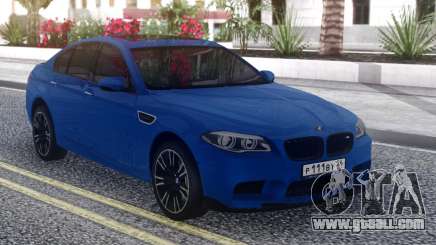 BMW M5 F10 Blue Sedan for GTA San Andreas