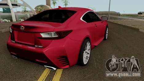 Lexus RC350 Coupe 2015 for GTA San Andreas