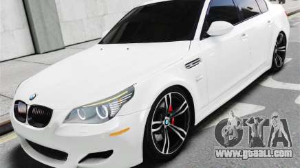 BMW M5 E60 White Stock for GTA 4